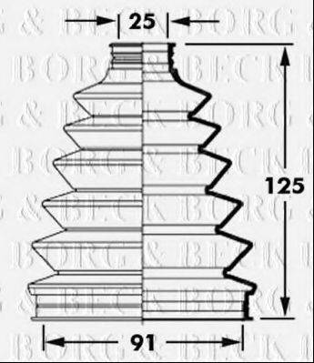 BORG & BECK BCB2377 Пильовик, приводний вал