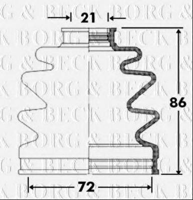 BORG & BECK BCB2385 Пильовик, приводний вал