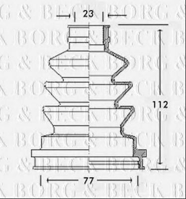 BORG & BECK BCB2532 Пильовик, приводний вал