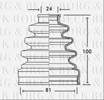 BORG & BECK BCB2665 Пильовик, приводний вал