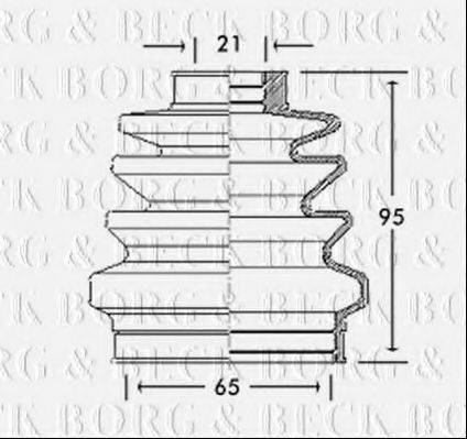 BORG & BECK BCB2687 Пильовик, приводний вал