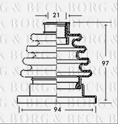 BORG & BECK BCB2717 Пильовик, приводний вал