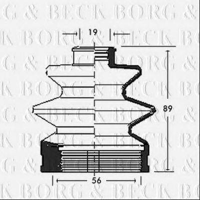 BORG & BECK BCB2723 Пильовик, приводний вал