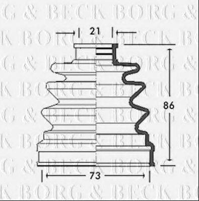 BORG & BECK BCB2760 Пильовик, приводний вал