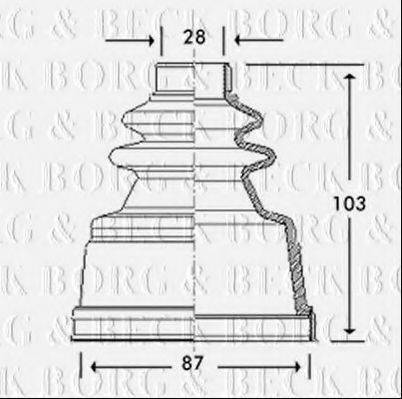 BORG & BECK BCB2775 Пильовик, приводний вал