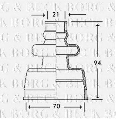 BORG & BECK BCB2776 Пильовик, приводний вал