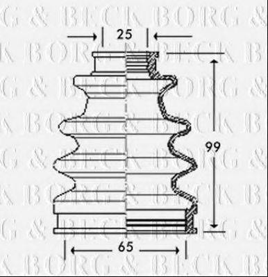 BORG & BECK BCB2785 Пильовик, приводний вал
