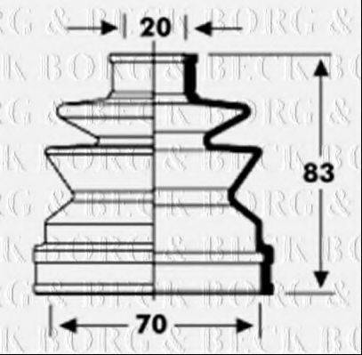 BORG & BECK BCB2793 Пильовик, приводний вал