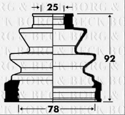 BORG & BECK BCB2868 Пильовик, приводний вал