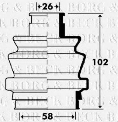 BORG & BECK BCB2911 Пильовик, приводний вал