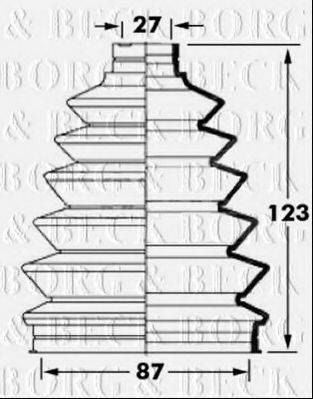 BORG & BECK BCB6022 Пильовик, приводний вал