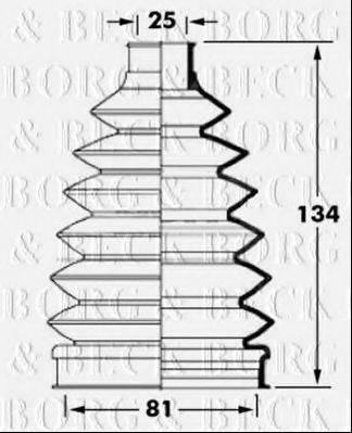 BORG & BECK BCB6028 Пильовик, приводний вал