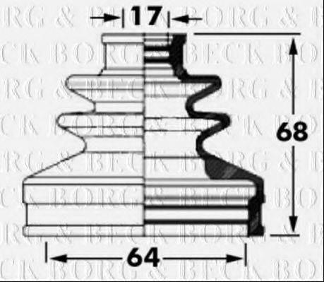 BORG & BECK BCB6035 Пильовик, приводний вал