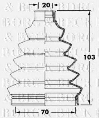 BORG & BECK BCB6047 Пильовик, приводний вал