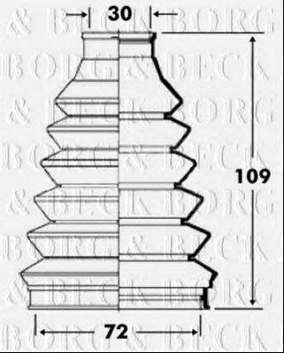 BORG & BECK BCB6074 Пильовик, приводний вал