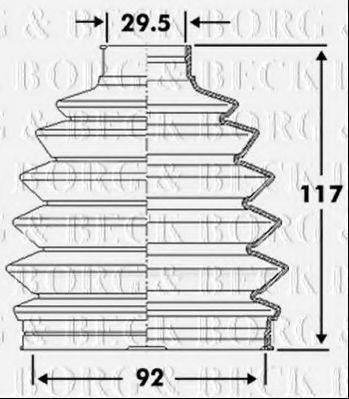 BORG & BECK BCB6107 Пильовик, приводний вал