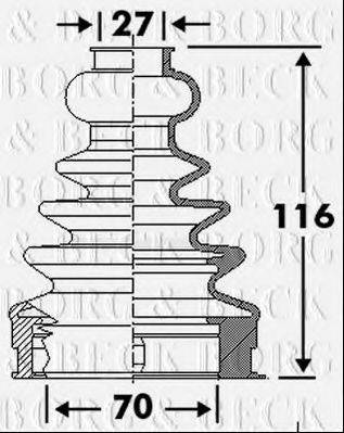 BORG & BECK BCB6113 Пильовик, приводний вал