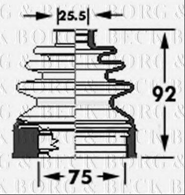 BORG & BECK BCB6117 Пильовик, приводний вал