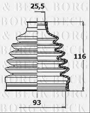 BORG & BECK BCB6135 Пильовик, приводний вал