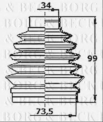 BORG & BECK BCB6143 Пильовик, приводний вал