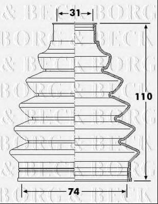 BORG & BECK BCB6232 Пильовик, приводний вал