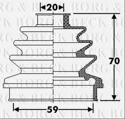 BORG & BECK BCB6281 Пильовик, приводний вал