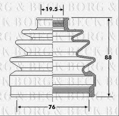 BORG & BECK BCB6294 Пильовик, приводний вал