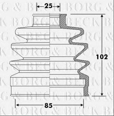 BORG & BECK BCB6314 Пильовик, приводний вал