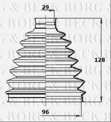 BORG & BECK BCB6341 Пильовик, приводний вал