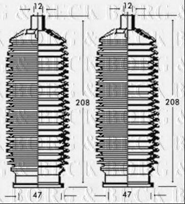 BORG & BECK BSG3176 Пильовик, рульове управління