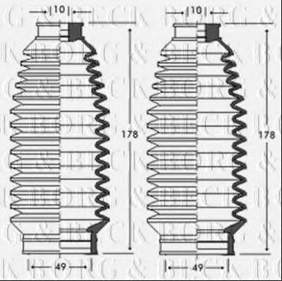 BORG & BECK BSG3236 Пильовик, рульове управління