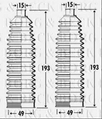 BORG & BECK BSG3263 Пильовик, рульове управління