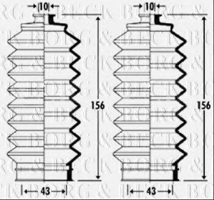 BORG & BECK BSG3305 Пильовик, рульове управління