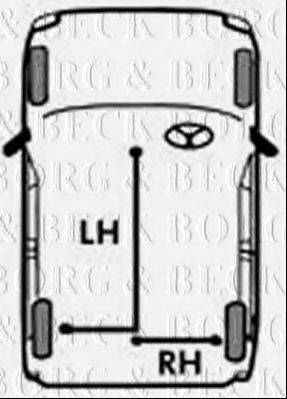 BORG & BECK BKB1923 Трос, стоянкова гальмівна система