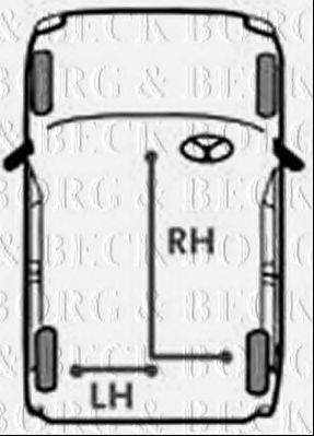 BORG & BECK BKB3583 Трос, стоянкова гальмівна система