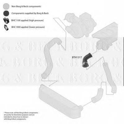BORG & BECK BTH1317 Трубка повітря, що нагнітається