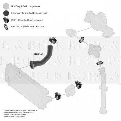 BORG & BECK BTH1363 Трубка повітря, що нагнітається