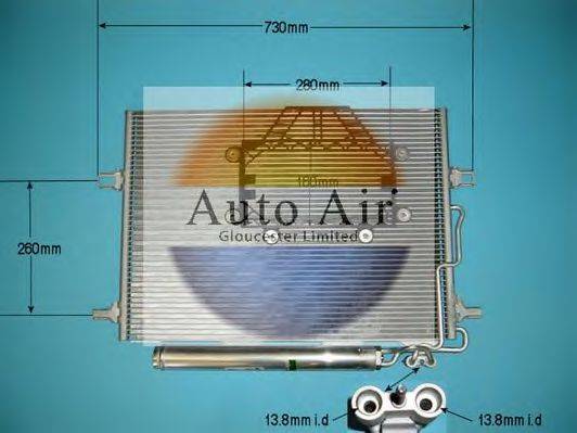 AUTO AIR GLOUCESTER 165013A Конденсатор, кондиціонер