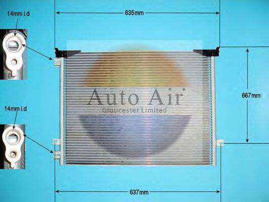 AUTO AIR GLOUCESTER 161379A Конденсатор, кондиціонер