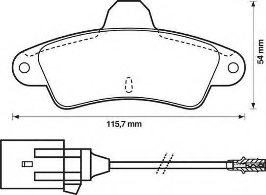 JURID 571755D Комплект гальмівних колодок, дискове гальмо