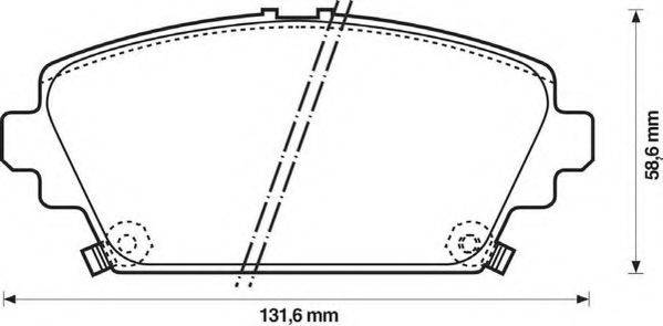 JURID 572429JAS Комплект гальмівних колодок, дискове гальмо