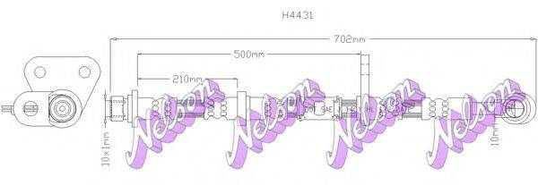 BROVEX-NELSON H4431 Гальмівний шланг