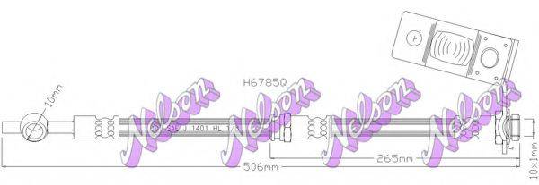 BROVEX-NELSON H6785Q Гальмівний шланг