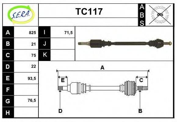 SERA TC117 Приводний вал