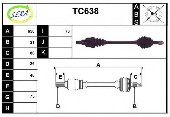 SERA TC638 Приводний вал