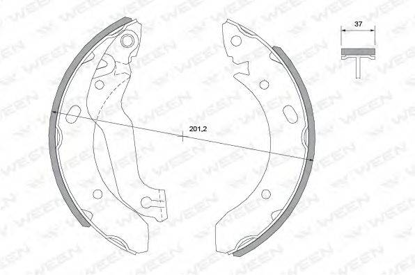 WEEN 1522013 Комплект гальмівних колодок