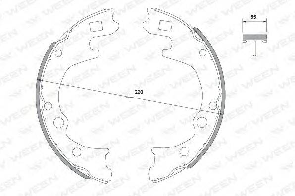 WEEN 1522029 Комплект гальмівних колодок