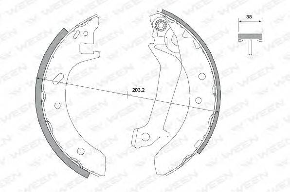 WEEN 1522042 Комплект гальмівних колодок