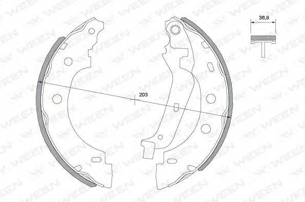 WEEN 1522049 Комплект гальмівних колодок
