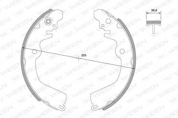 WEEN 1522058 Комплект гальмівних колодок
